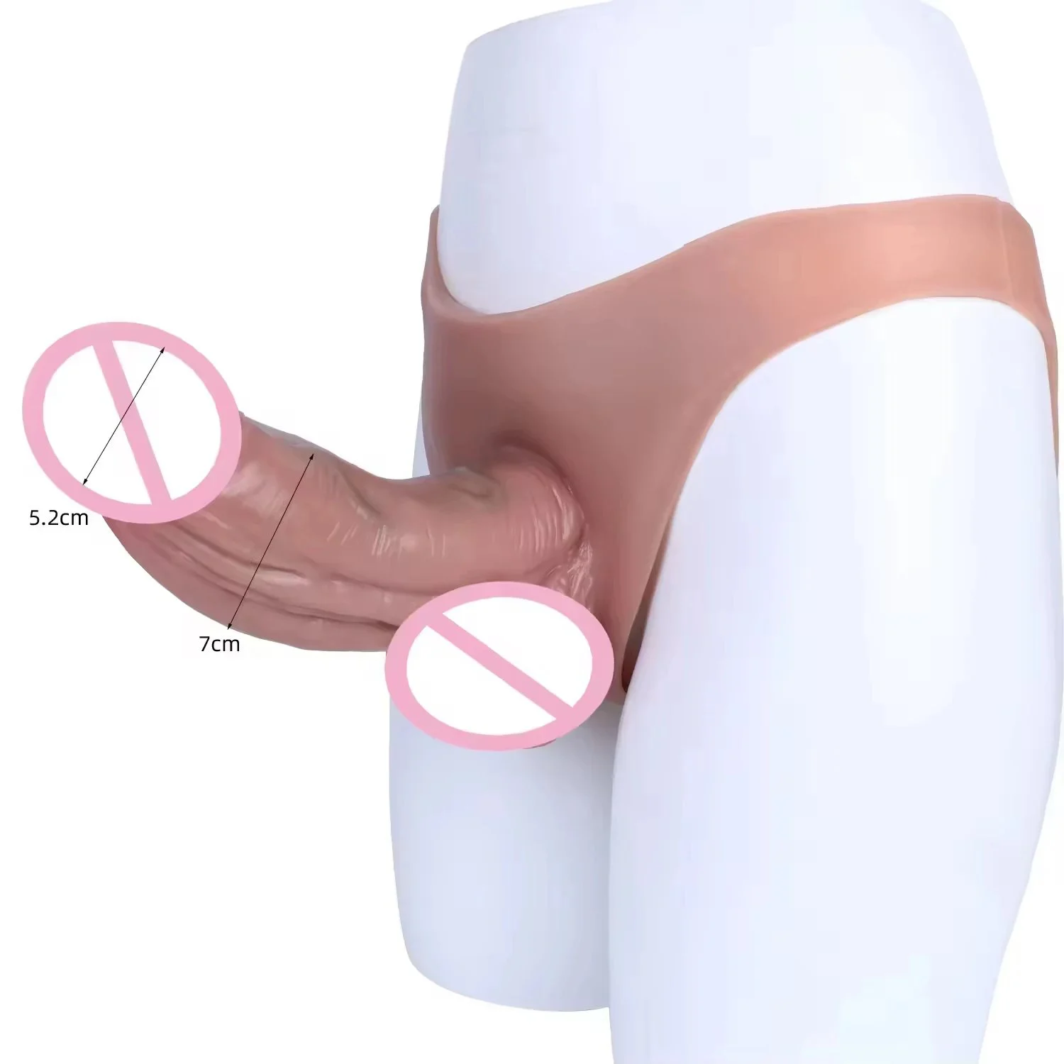 Bold Hollow Dirty Leather Pants with Soft Features AV Fake Yin Pants Men's Wearable Sex Toys and Tools Dildo Vibrator Dildos