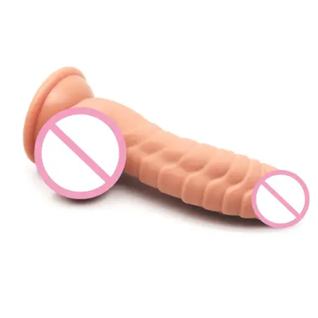 Caterpillar Shaped Penis Imitation Real And Fake Penis Adult Sex Product Female Suction Cup Masturbation Toy