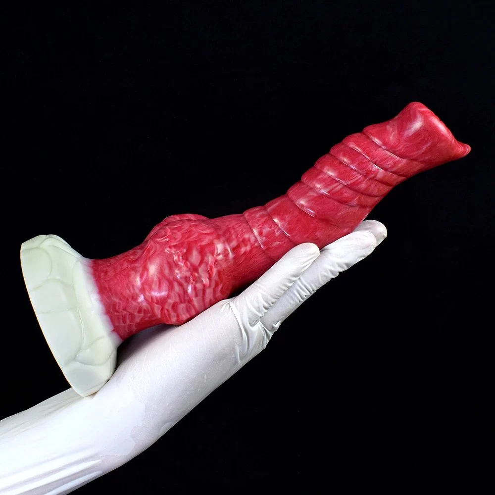 Animal Shaped Dildo Soft Silicone Elephant Nose Cock With Dog Knot Penis Sex Toy for Women