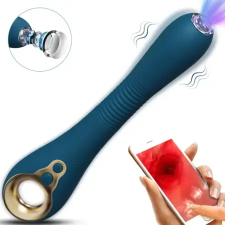 APP Control Endoscope Vibrator Endoscopic Vagina Anus Masturbator Visual Sex Toy G Spot Heating Dildo Vibrator With Camera
