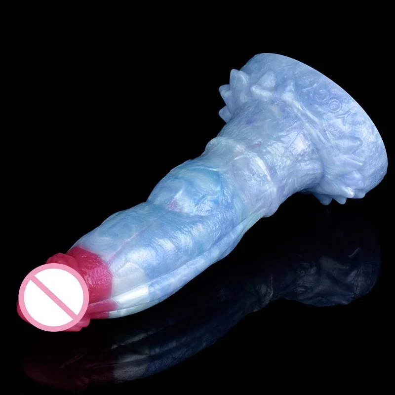 Alien cock Ice Dragon Anal Dildo Silicone Suction Cup Big Knot Penis Anal Masturbator Sex Toys for Men Women S M L