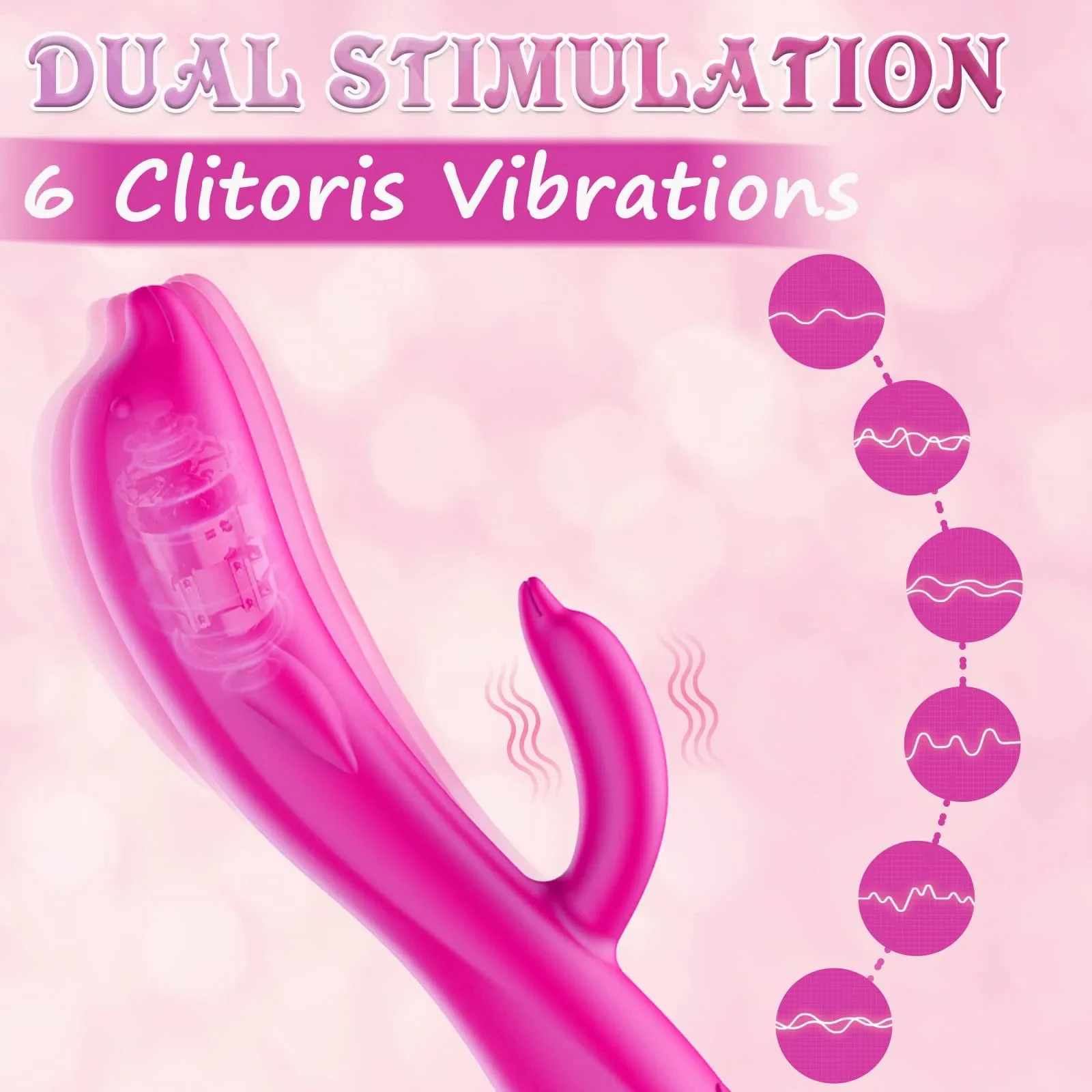 Rechargeable Soft Silicone Women Pleasure Tools Clitoris Stimulator Vaginal Anal Nipple Massager G-Spot Rabbit Vibrator Dildo