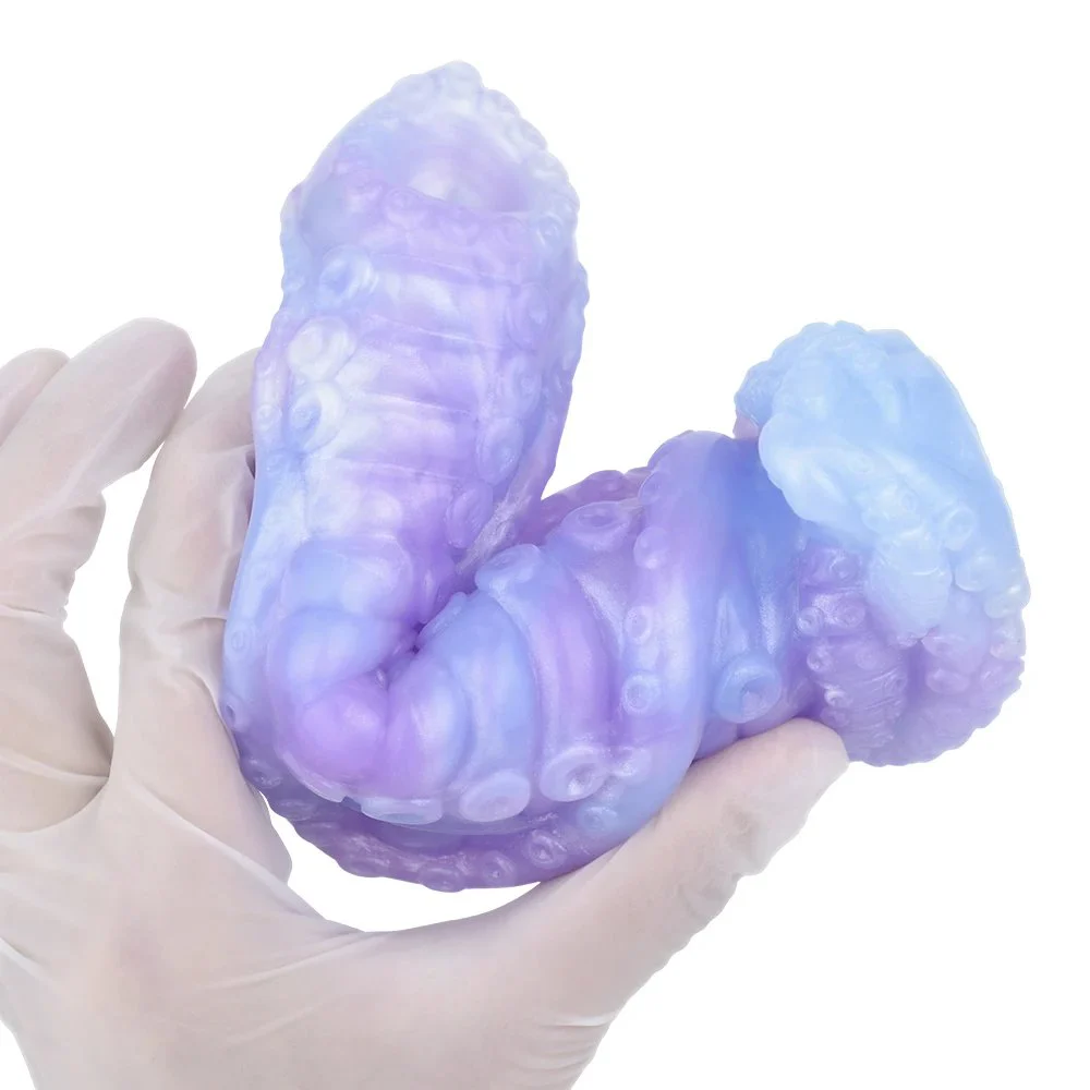 Alien Ovipositor Dildo with 5 Balls,Tentacle Ovipositor Silicone Dildo with Egg,Sex Toy for Women Men Masturbator Anal Plug