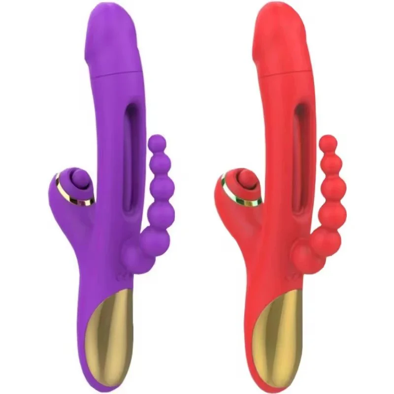 AV Stick Pull Beads G-Spot Vibrator Female Back Chamber Masturbator USB Rechargeable Silicone Waterproof