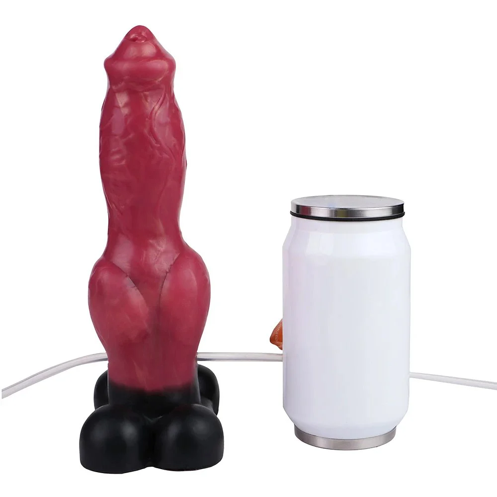 Animal Fantasy Dog Inflatable Squirting Cock Realistic Orgsm Ejaculation Erotic Anal Plug Dog Dildo for Man and Woman