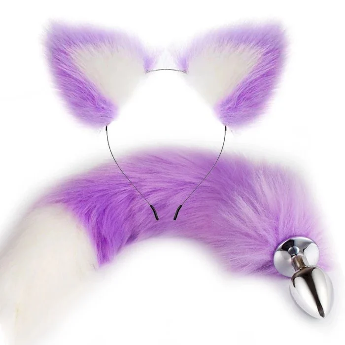 Funny Fox Tail Adult Toy with Metal Plug