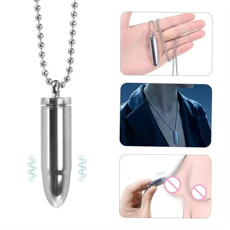 Sex Toys Vibrator for Women G Spot Necklace Bullet Vibrator Stainless Steel Vibrating Bullet