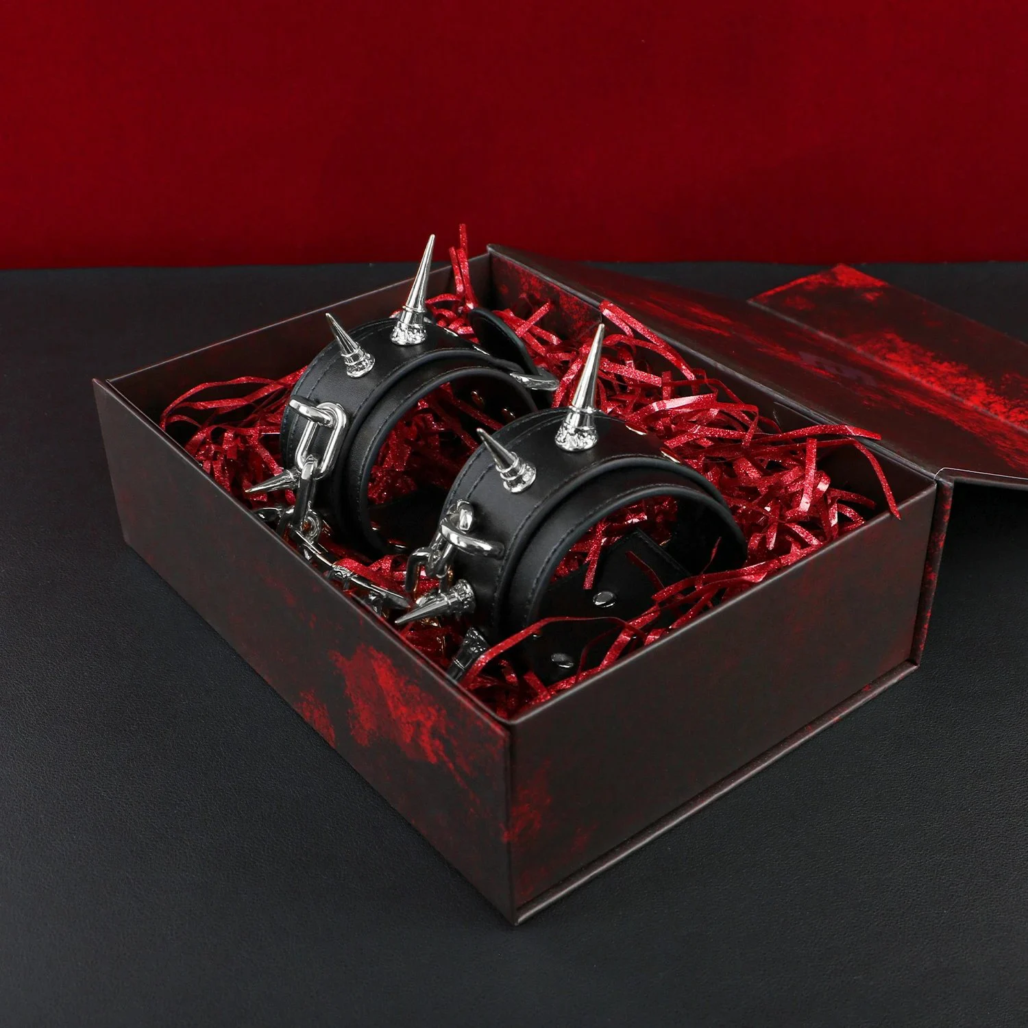 Handcuffs and Ankle Cuffs Set Roleplay Accessories Surrender to the Softness of Leather Enhance Intimacy 2 Colors Available