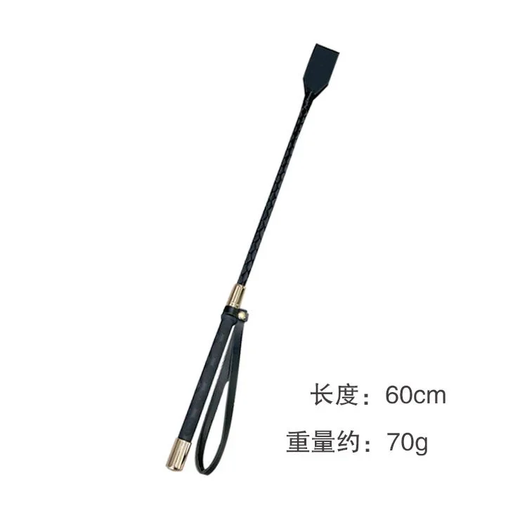 Fun Leather Whip Party Performance Prop Black PU Leather Whip Couple Sex Alternative Toy Equestrian Whip
