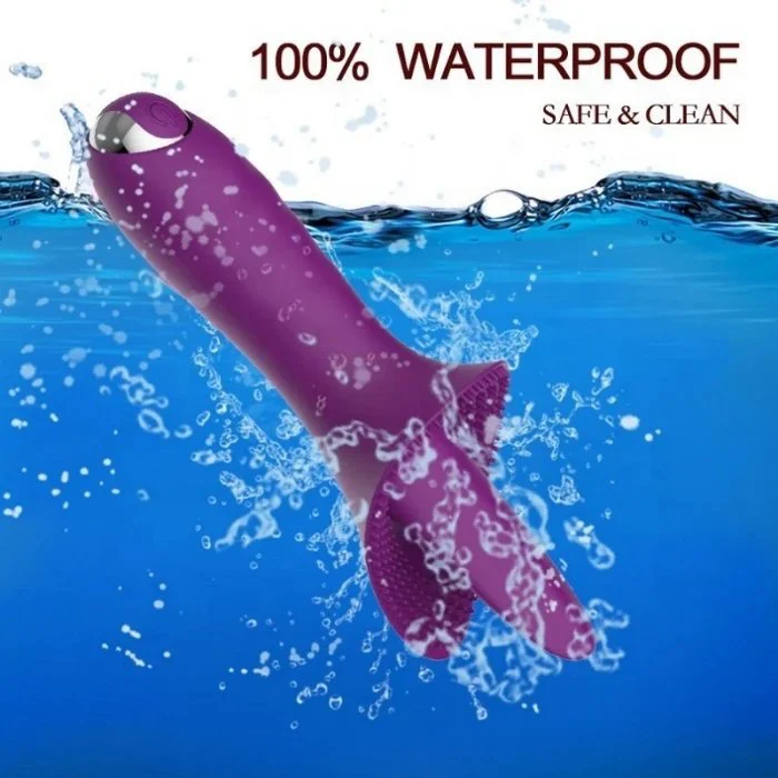 USB Powered 10-Frequency Silicone Tongue Vibrator Sex Toy for Female G-Spot Masturbation