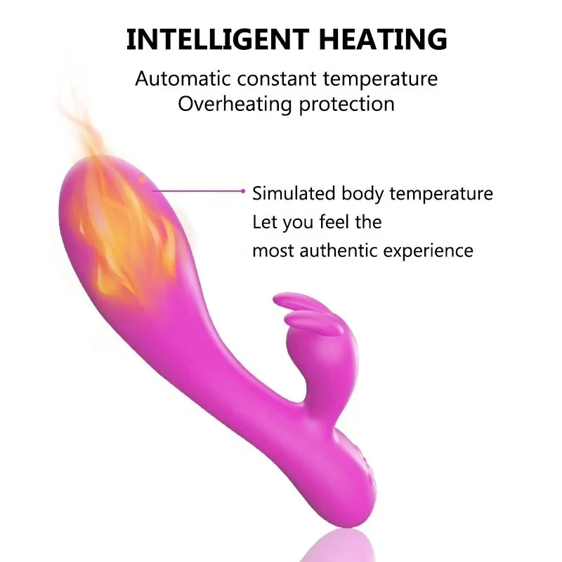 Sex Toys Vibrator for Woman Clitoris Stimulator Double Motor G Spot Heating Rabbit Dildo Vibrator