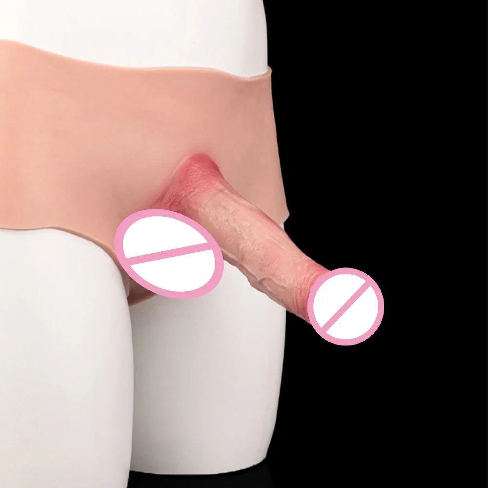Huge Size Hollow Strap-On Dildo with Soft Silicone Pants Realistic Wearable Sex Toy for Couples