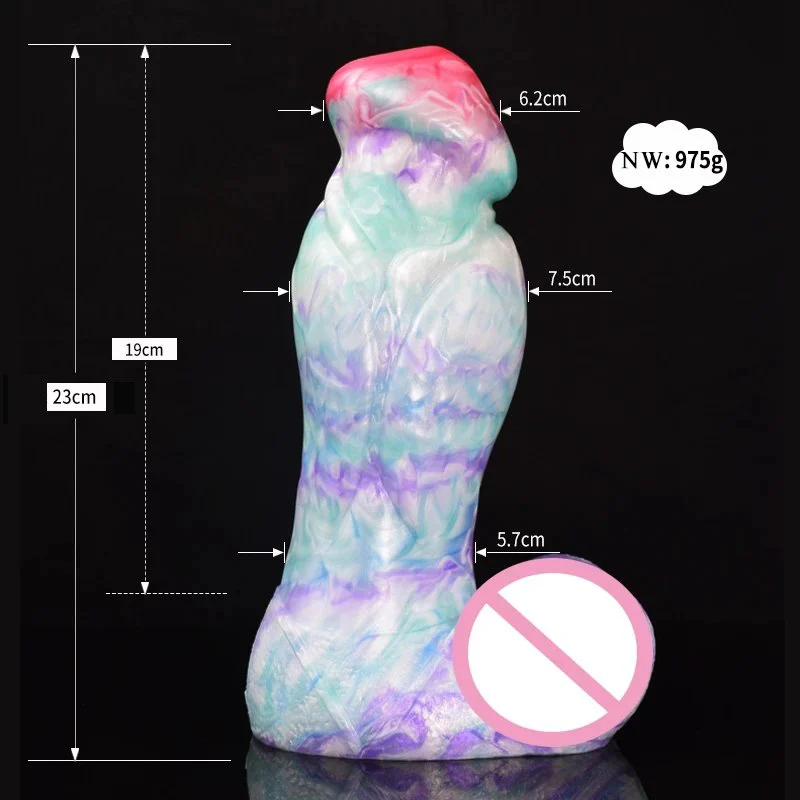 Adult Women Sex Toy Thick Silicone Anal Plug Realistic Testicles Dildo With Suction Cup