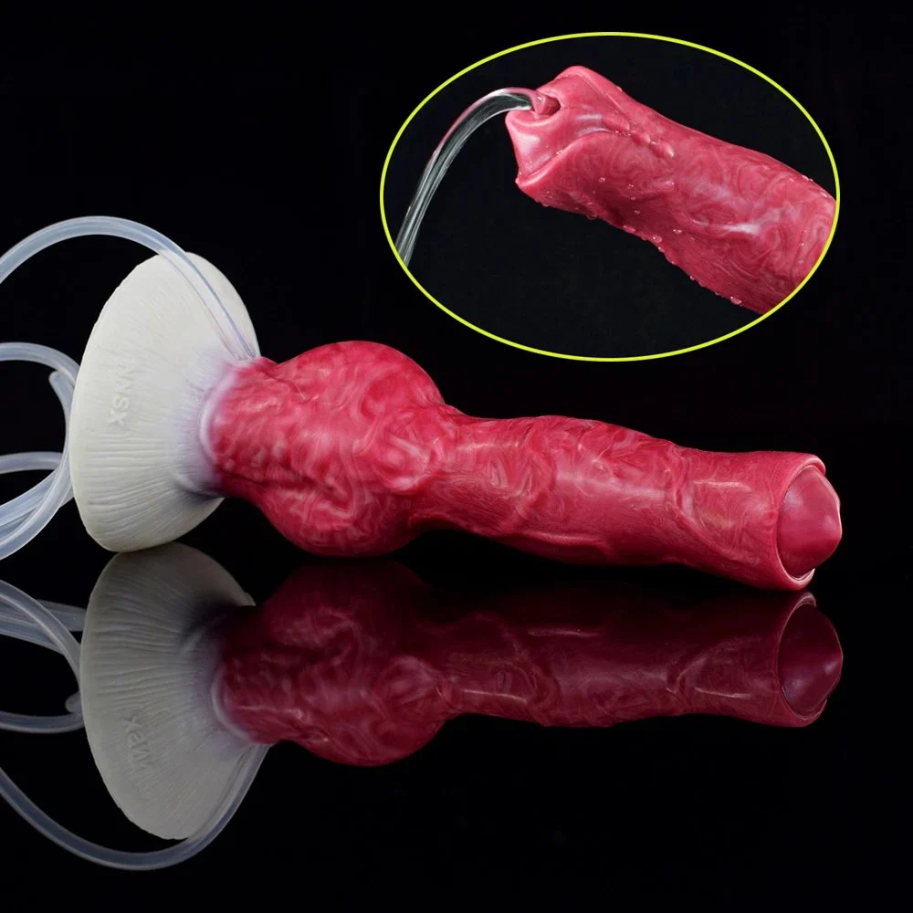 Realistic Wolf Dog Knot Ejaculation Dildo Soft Silicone Flexible Cock Penis Sex Toys for Women Realistic SquirtingDildo