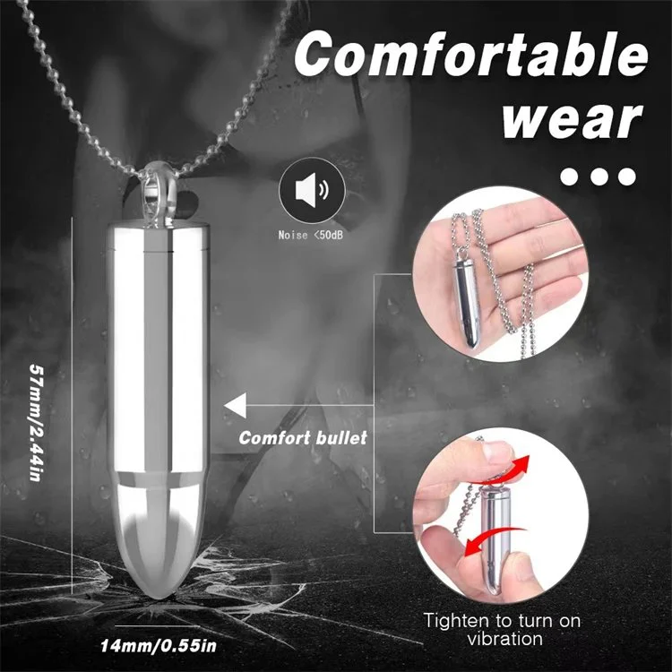 Sex Toys Vibrator for Women G Spot Necklace Bullet Vibrator Stainless Steel Vibrating Bullet