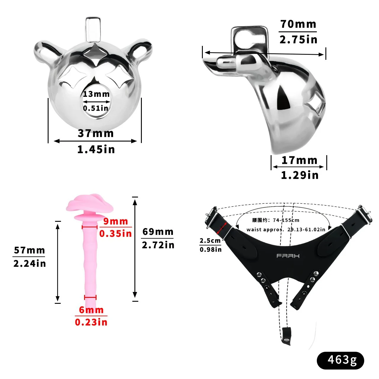 Wearable Sissy Chastity Device,Chastity Cage Device with Chastity Cage Strap,Cock Cage with Belt Adult BDSM Sex Toy for Men