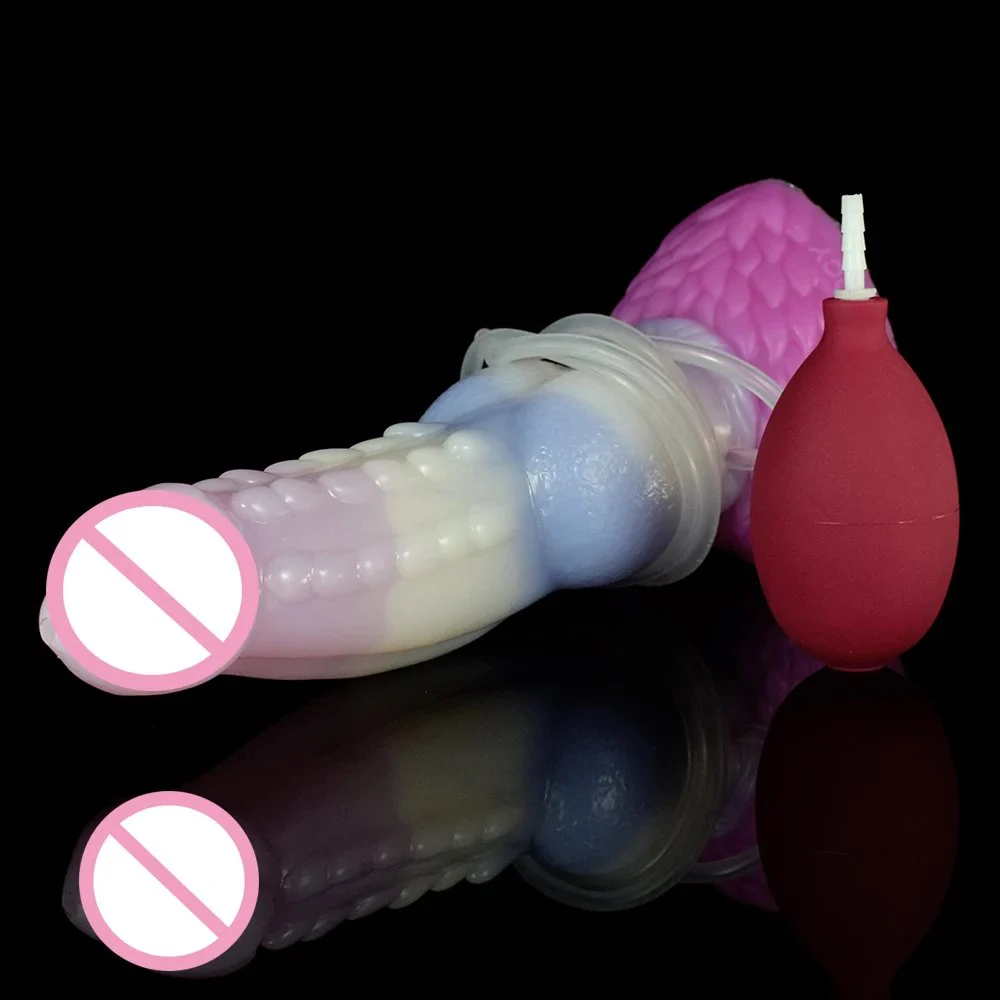 New Adult Monster Wolf Squirting Dildo Soft Silicone Water Spray Penis Realistic Huge Ejaculating Dildo for Women Sex