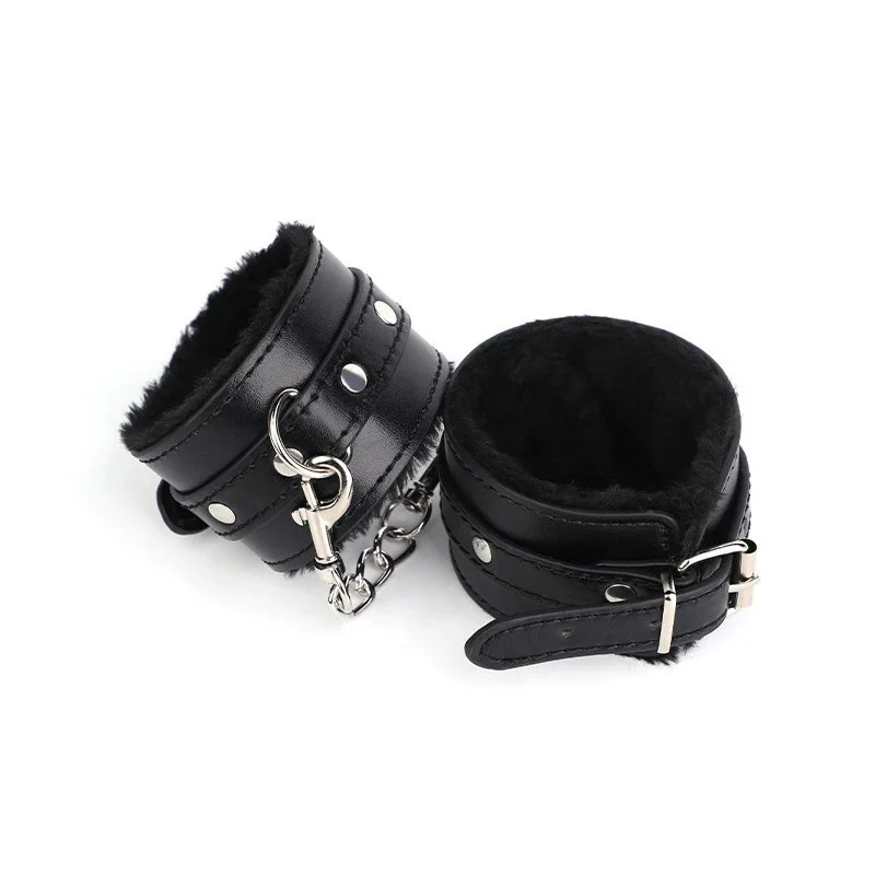 Adult Toys PU Bondage Gear Handcuffs Restraint Training Sex Aid Props for Bondage
