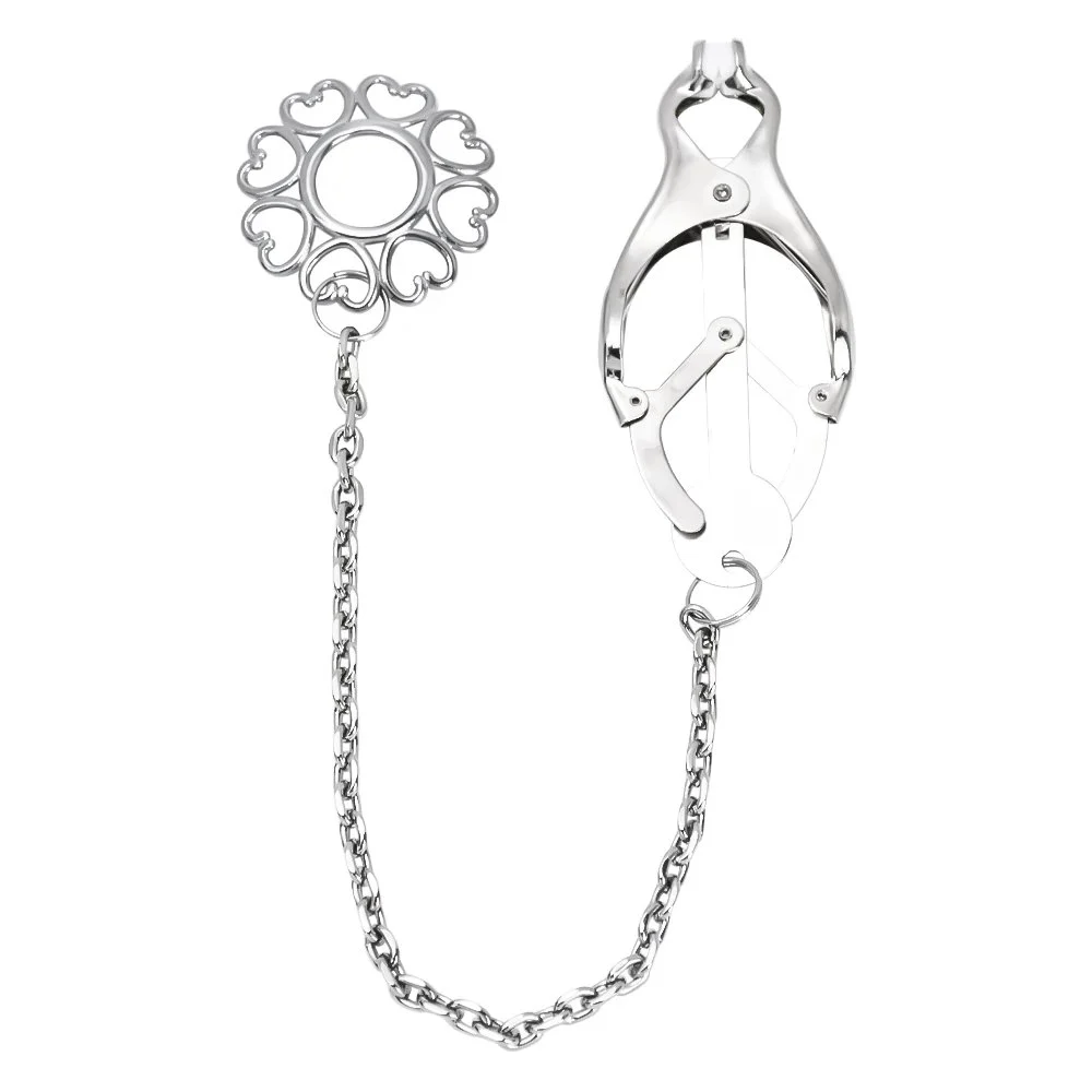 Blazing Heart Winding Ring Fetish Sex Toys for Women Chain Nipple Clamps Breast Bondage Sexy Girl Breast Toy Game