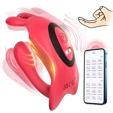 Long Distance Controlled 9-Speed USB Power Panty G-Spot Vibrator with Mobile Phone App Wearable Butterfly Panties