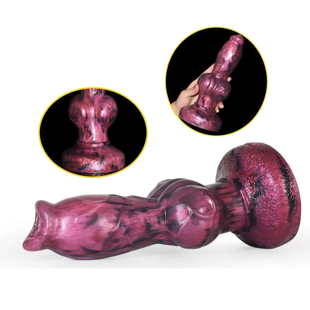 Animal Dildo Big Knot Realistic Cock Clear Veins Penis with Round Base Vagina Anal Plug