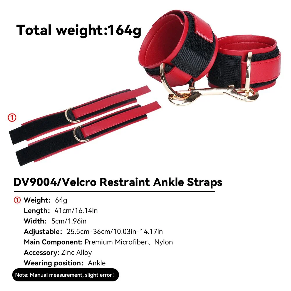 Black and Red Adult Footcuffs Deliver Intense Restraint for Submissive Roleplay Scenarios