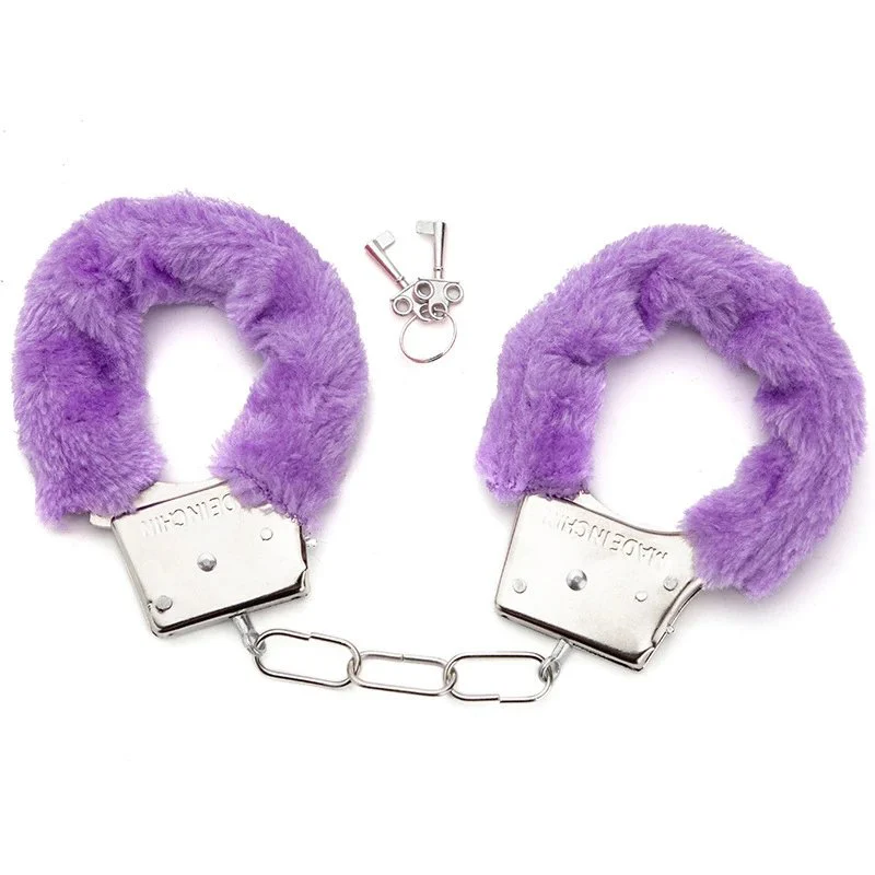 Bondage Restraint Set Sex Toy Fuzzy Handcuff Lock SM Sexy Furry Handcuffs