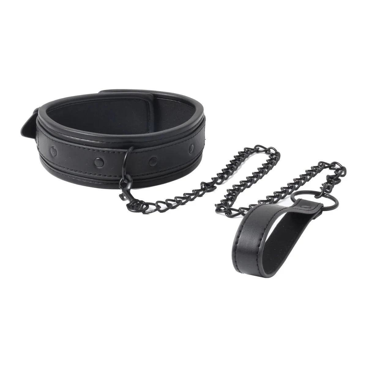 Bondage Handcuffs with Neck Collar and Leash Back Binding Restraint Kit for Couples Adult Flirting