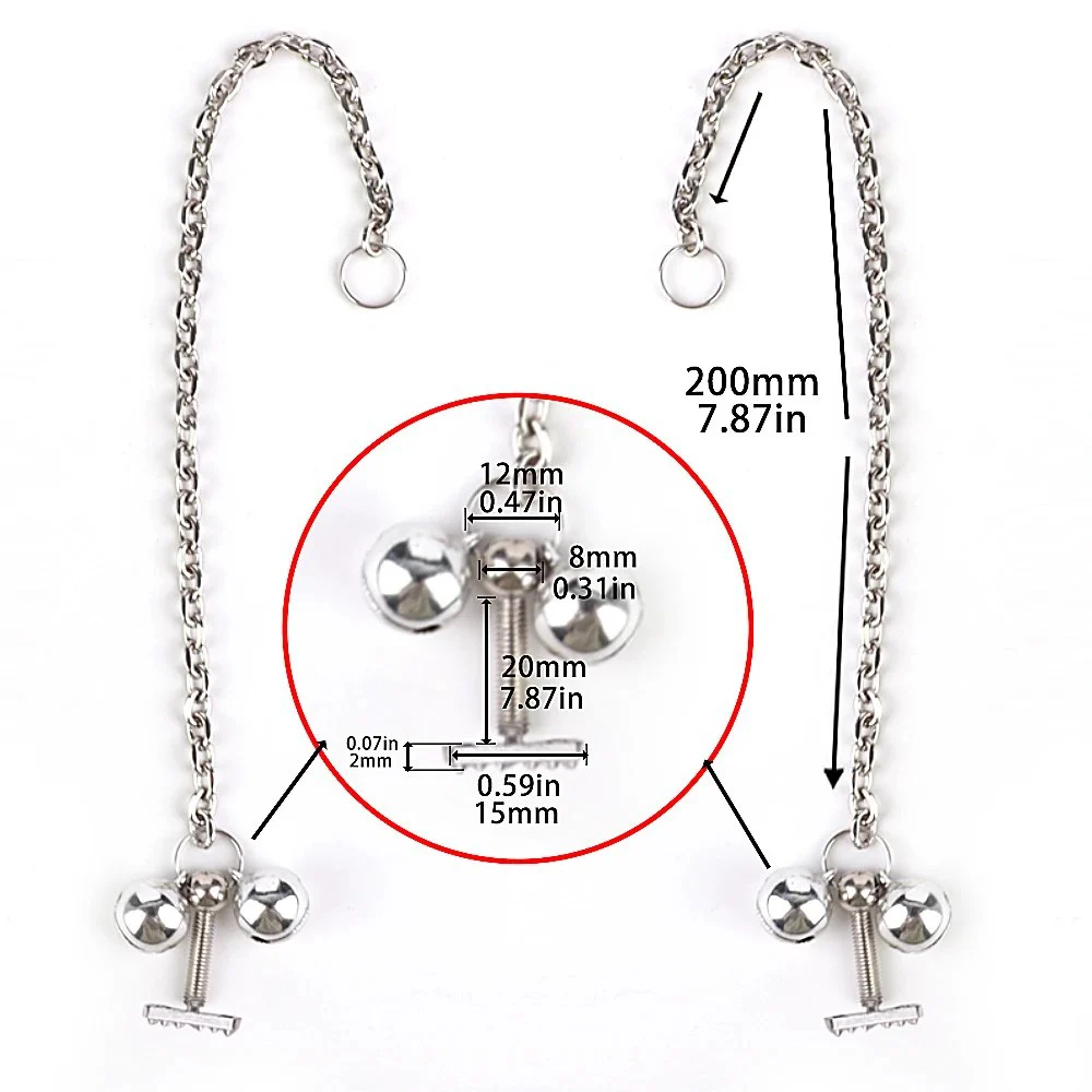 Bondage Restraints Flirting Teasing Women Sex Toy Metal Nipple Clips Stimulator Female Breast Nipple Clamps Slave Couple Play