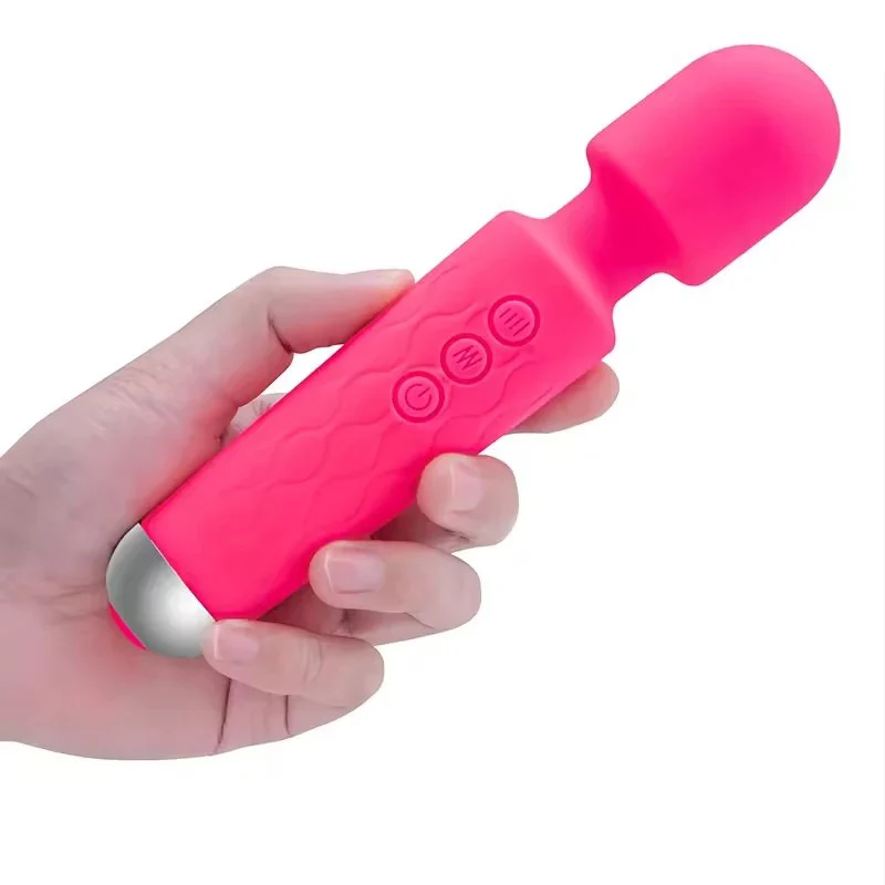 Adult Sex Toy Vibrator AV Wand Rose Red USB Rechargeable Waterproof 20 Frequencies G-string Masturbator for Women