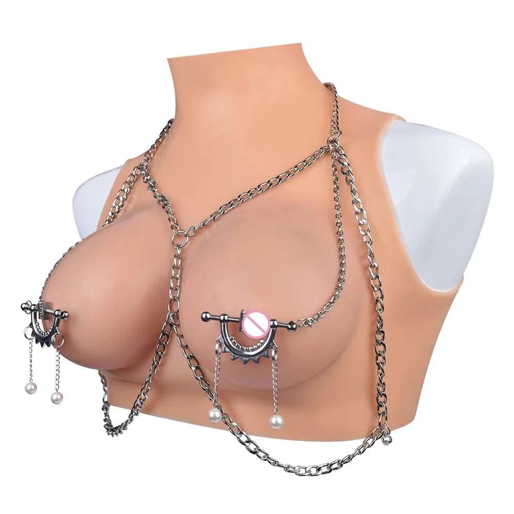 Body Piercing Nipple Piercing Fetish Role Playing Couples Chain Nipple Clamps Sex Bondage Toys