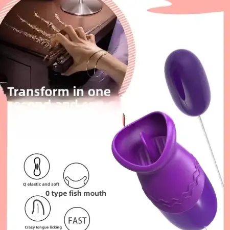 Mini Vibrating Egg Tongue Licking USB Charging G-spot Vibrating Female Masturbation Adult Toy