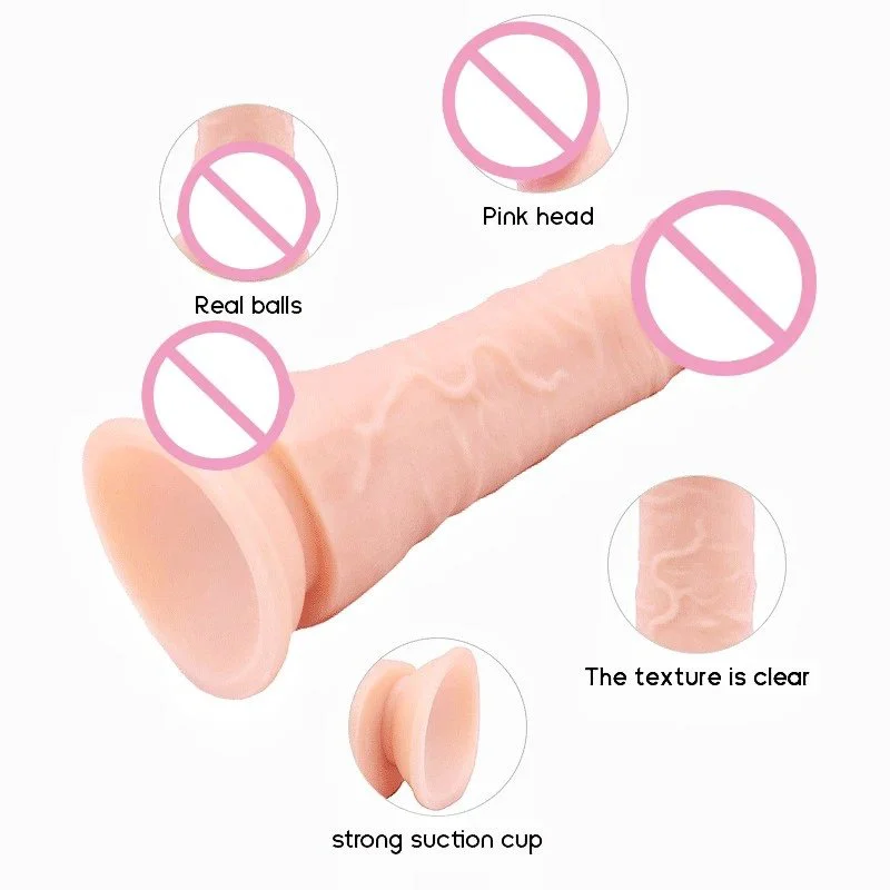 Big Penis Sex Toys for Women Female Masturbation Soft Dildo Realistic with Suction Cup