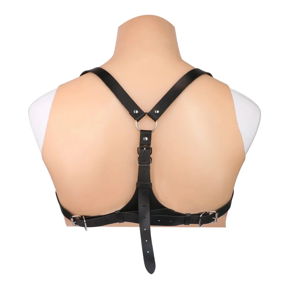Bondage Gear Restraints Leather Harness Lingerie Nipple Clamps Adjustable PU Leather Harness Restraint Bondage Strap