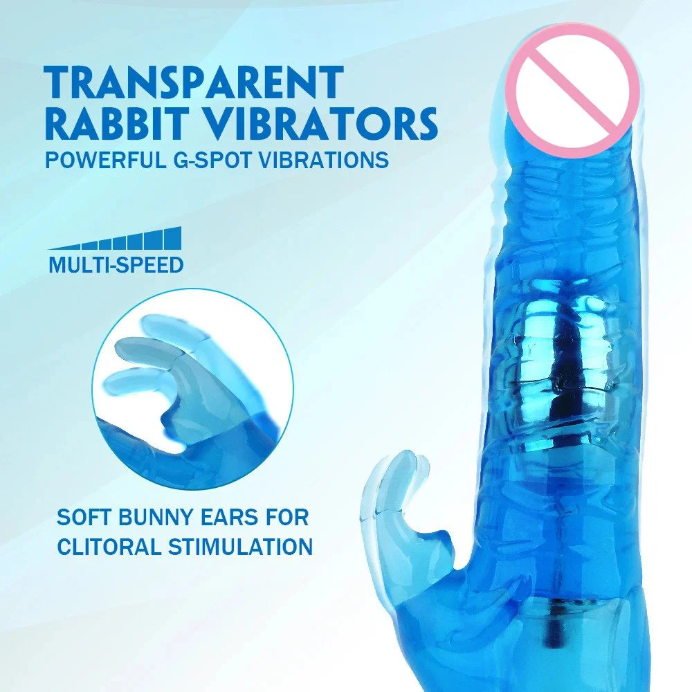 Battery Operated G Spot Clitoral Stimulator Realistic Soft Dildo Rabbit Vibrator Adult Sex Toys
