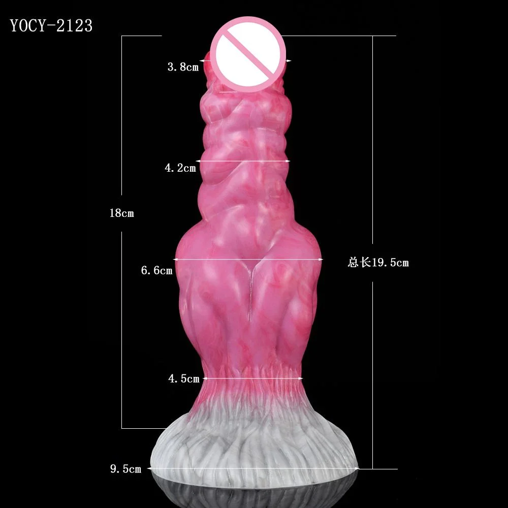 Animal Dog Knot Dildo With Sucition Cup Realistic Rubber Anal Pug With Adult Toys