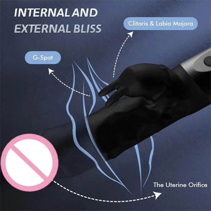 Textured Dildo Vibrator with Bunny Ear USB Power Supply Stimulating Vaginal Vibrator
