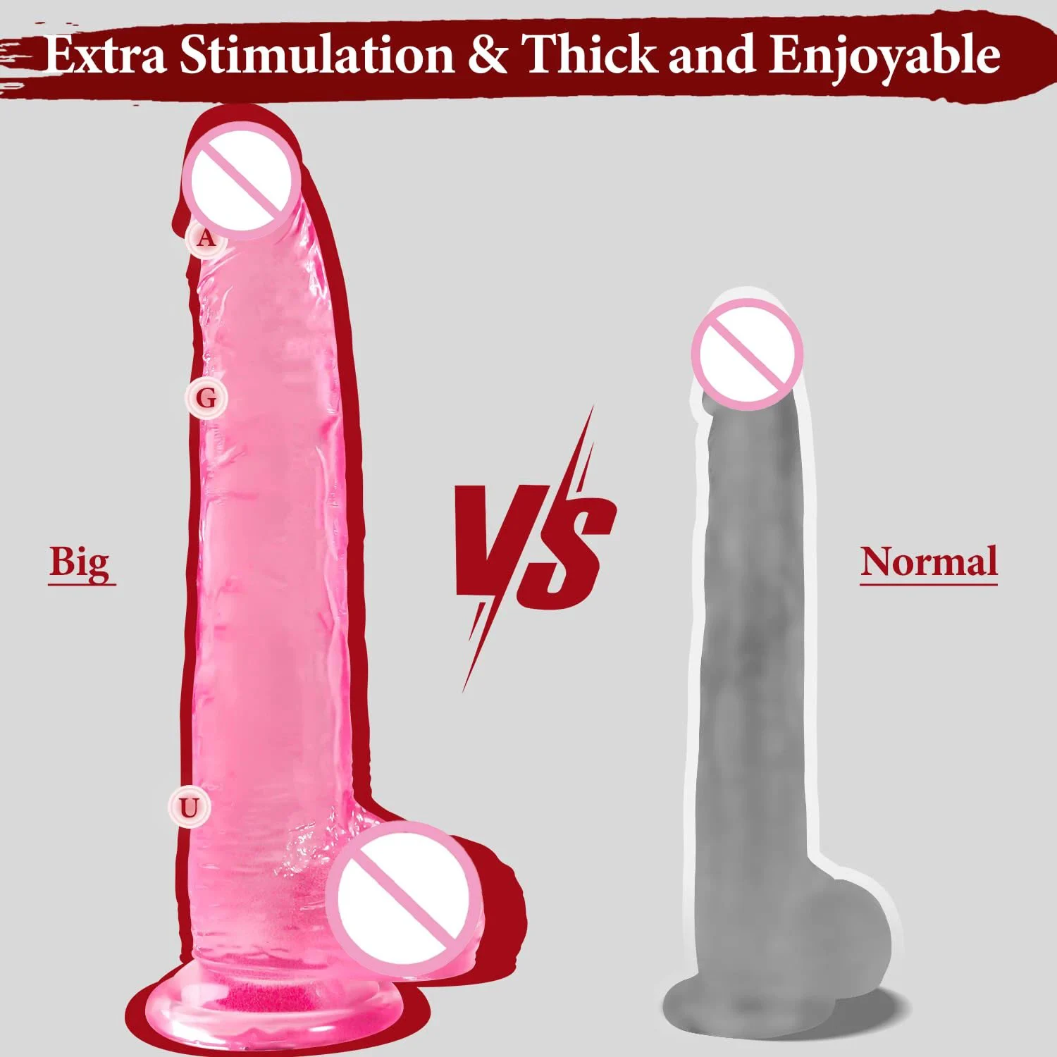 Big 11.61-Inch Thick Silicone Suction Cup Dildo with Lifelike Skin-Touching Feel Soft Pink Waterproof for Women & Men