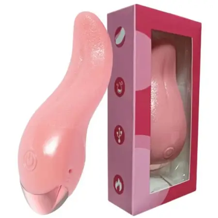 Tongue Shaped Vibrator Waterproof Breast Clitoris Female Realistic Artificial Tongue Licking Vibrator for Women