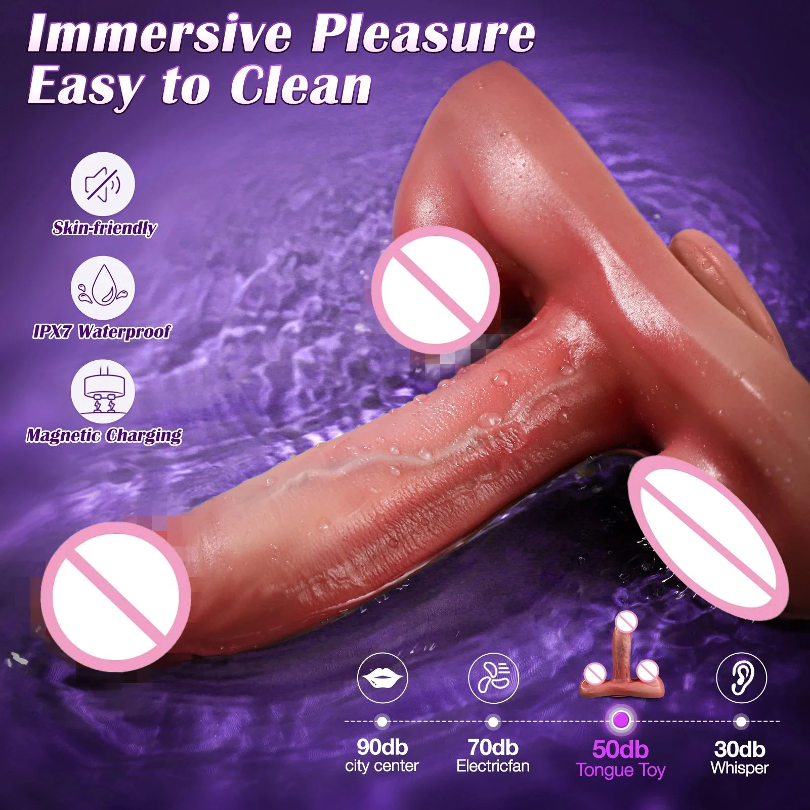 APP Control Thrusting Vibrator for Women 7 Vibration Modes G-Spot Focus Adjustable Strap 100% Waterproof Portable Adult Toy for