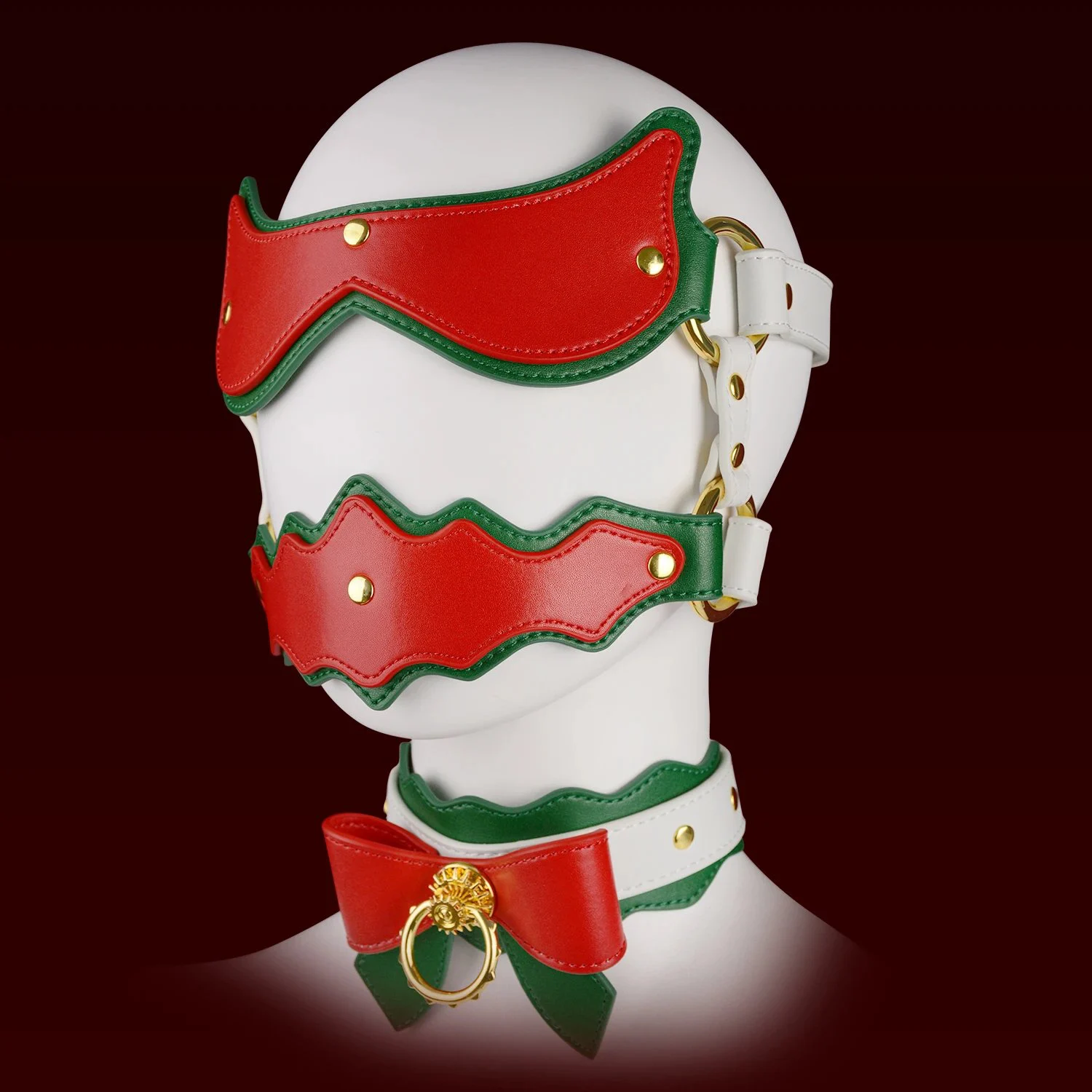 Christmas Collection Full Leather Restraint Set Enhances Intimacy - 18+ Adult Toy Available