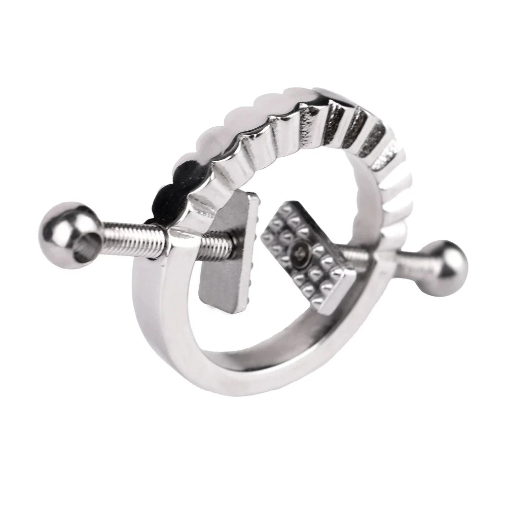 Bondage Masters Nipple Clamps for Adult, Leather Harness,Sex Bondage Leather Breast Restraints Toys