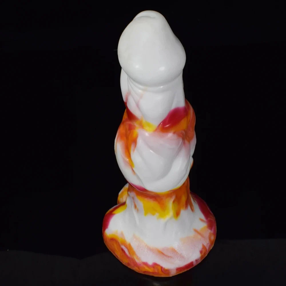Ancient Mythical Beast-Hakutaku Flame Penis Sex Toy for Women Liquid Silicone Adult Sex Toys Dildo