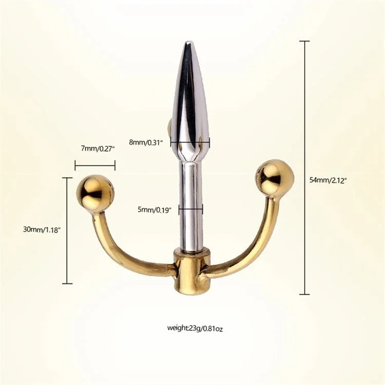 Erotic Penis Plug Urethral Toys for Male Solid Cock Sound Stainless Steel Golden Claw Head Urethral Plug