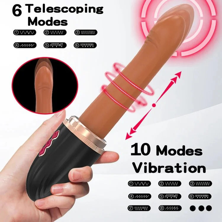 Automatic Hands-free Dildo Machine With Strong Suction for Women Telescopic Thrusting Dildo Vibrator Adult Sex Toys for Female