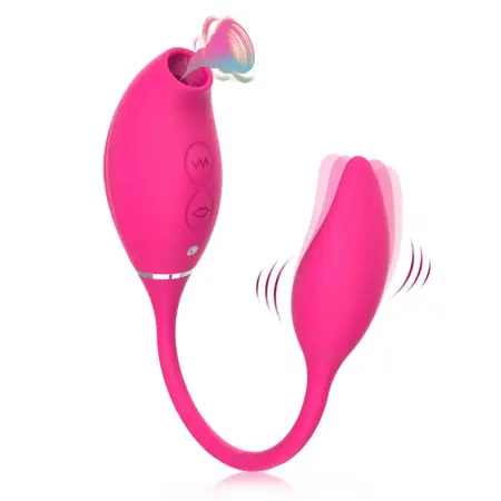 USB Rechargeable Clitoris Sucker Stimulator Vibrating Love Egg 2 in 1 Sex Toys Vibrator