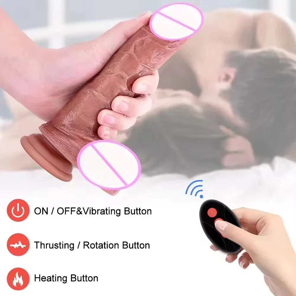 Dildo 12 Inch Anal Silicone Huge Remote Control Big Dildo Vibrator for Women Sex Toy Strap on Thrusting Dildo