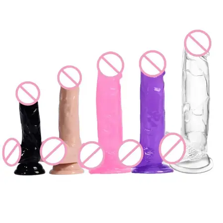 Female Realistic Dildo Crystal Transparent Penis Adult Women Masturbation Toy Silicone Intimate Stick
