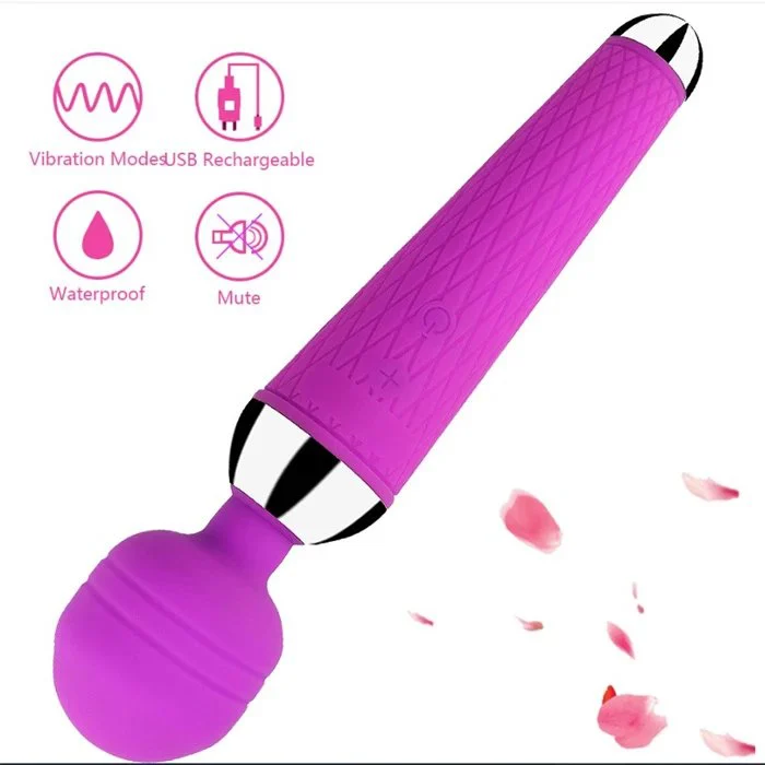 USB Power 10-Frequency Vibrating Vaginal Wand Adult G-Spot Vibrators Massager
