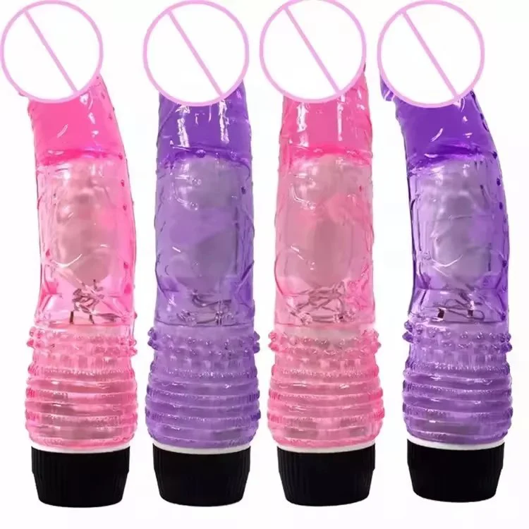 G-Spot Clitoral Stimulator Vibrating Crystal Jelly Dildo Soft Sex Toy for Women's Masturbation
